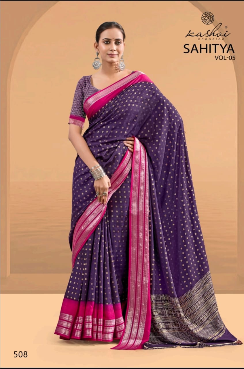 Sahitya Vol 5 By Kashvi Dull Moss Wedding Wear Sarees Wholesale In India
